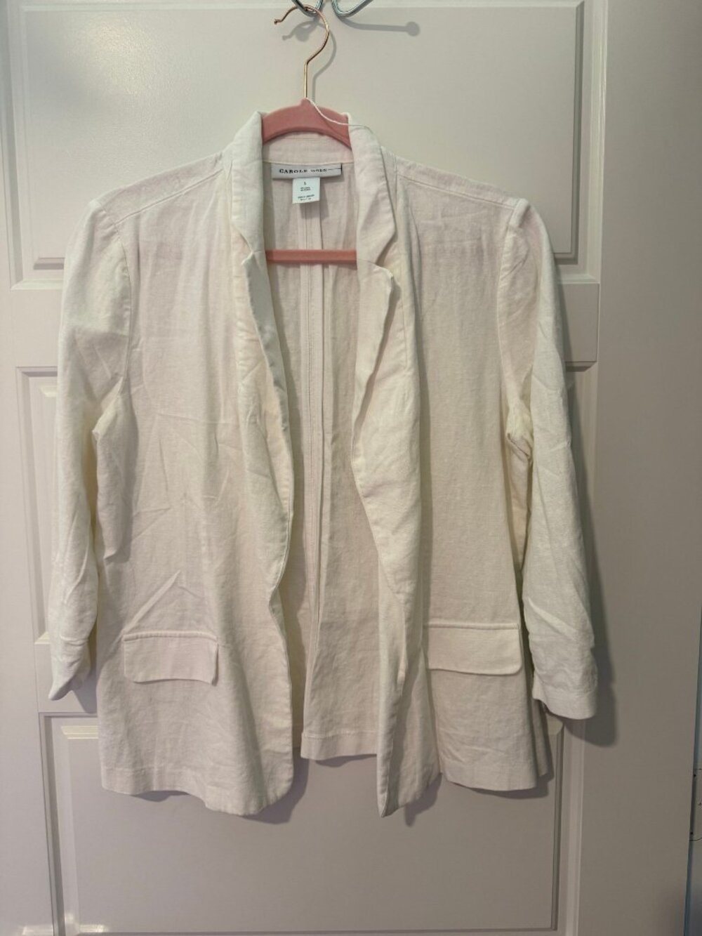 Carole Wren Women's Linen Blend Blazer Large